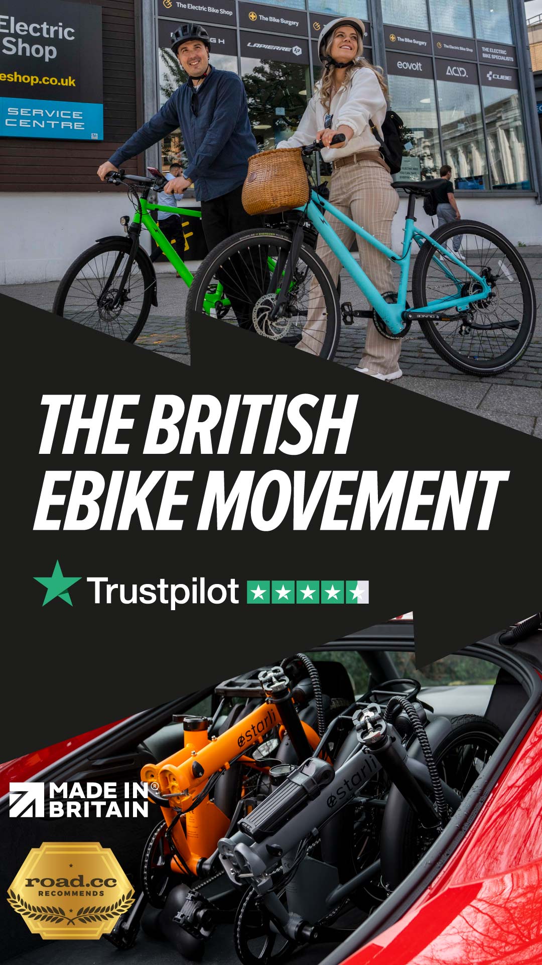 The British eBike movement. Estarli design and fully assemble eBikes in Hertfordshire and are proud members of Made In Britain.