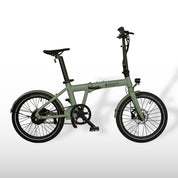 Estarli e20.X folding e-bike in Sage Green, Pro with guards and integrated lights