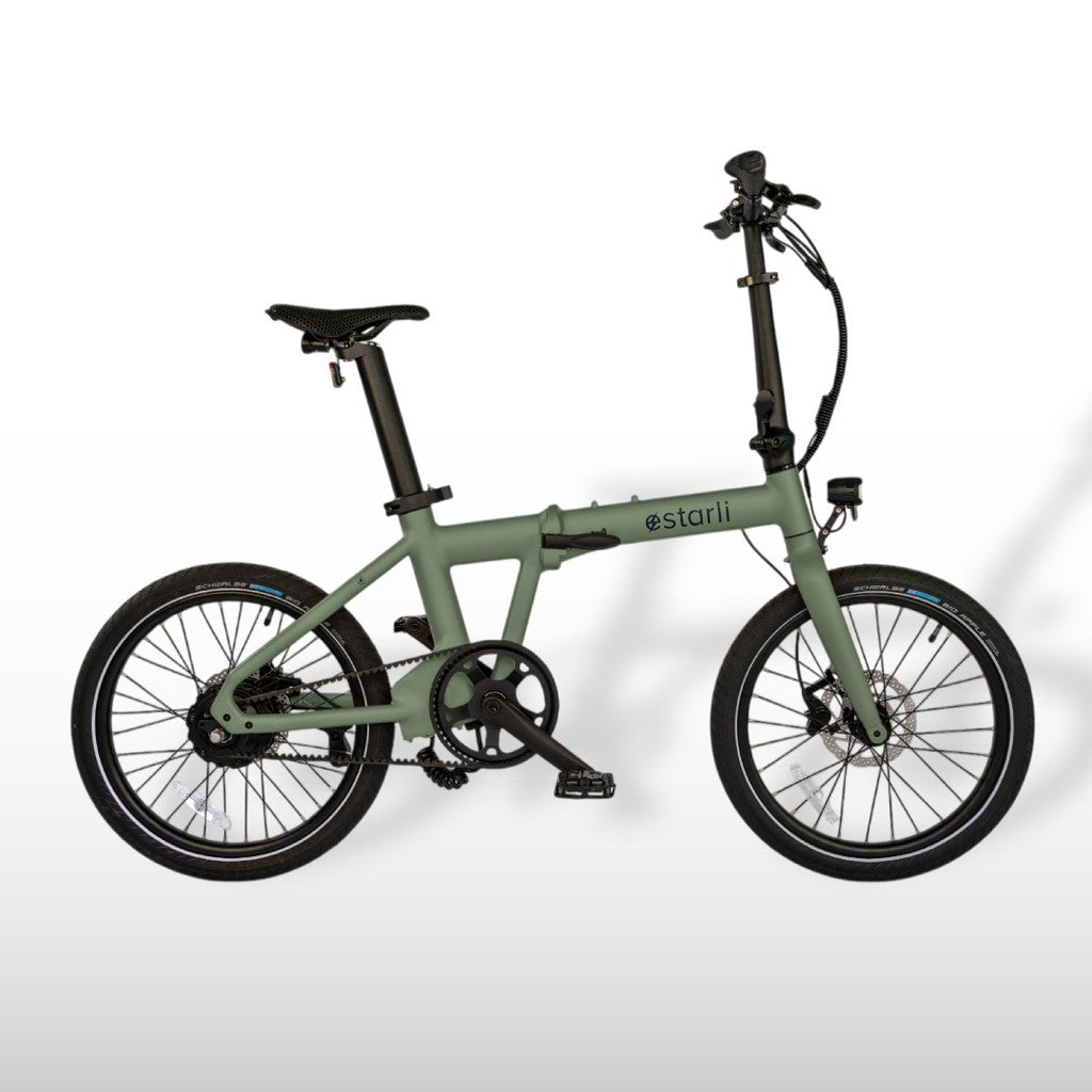 Estarli e20.X folding e-bike in Sage Green, Standard